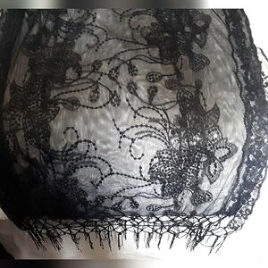 Elegant Black Lace Shawl